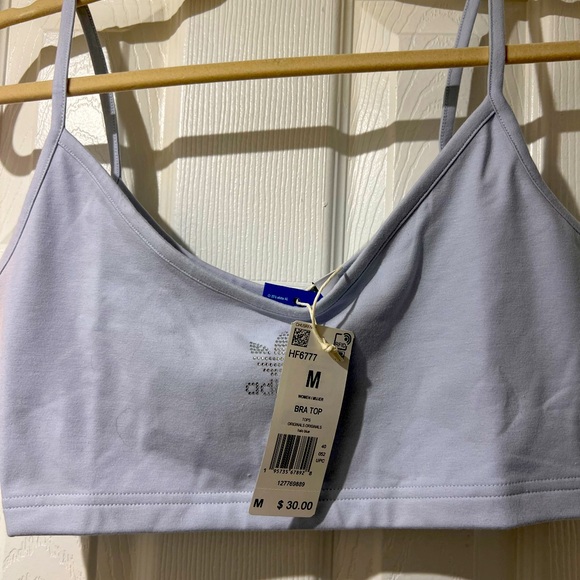 BNWT ADIDAS 200 LUXE SET HALO BLUE MED~Crop hoodie, Track Pants, Bra top - Picture 9 of 15